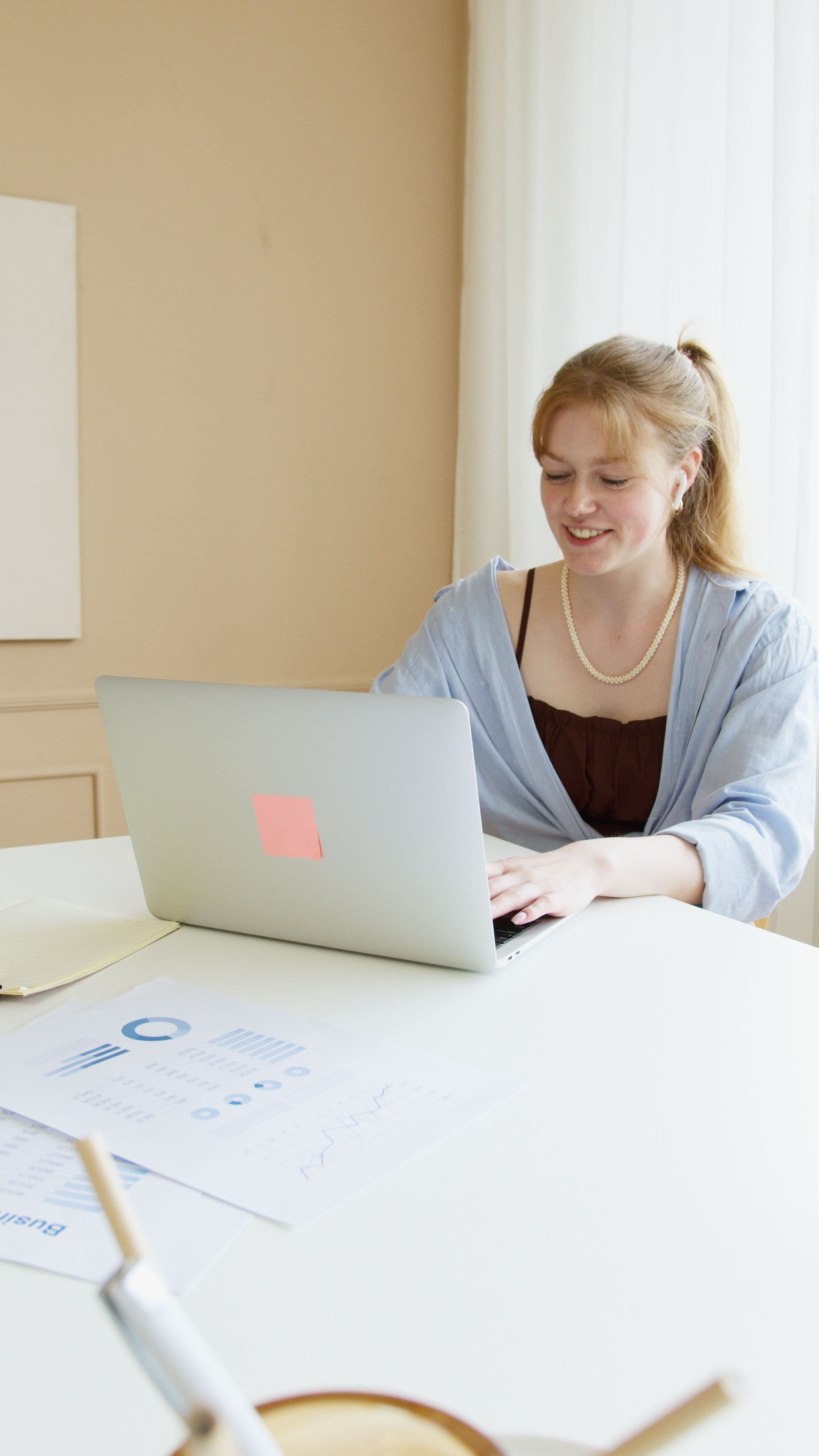 Designer building a custom website